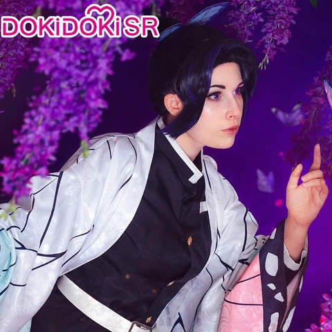 DokiDoki-SR Anime demonio Cazavampiros: Kimetsu no Yaiba Anime Cosplay Kochou Shinobu Cosplay traje de las mujeres Kimetsu no Yaiba Shinobu ► Foto 1/6