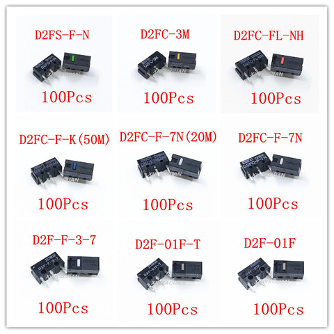 El envío libre 100pcs / lot el 100% nuevo OMRON ratón micro interruptor D2FC-F-7N 20M DE D2FC-F-K (50M) Botón D2F-01F-T D2F-F-3-7 Japón Ratón ► Foto 1/6