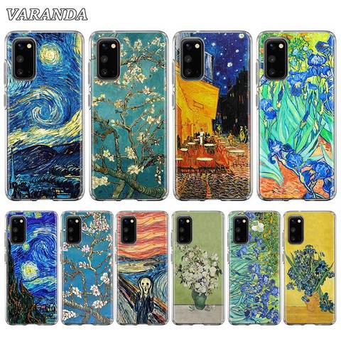 Funda de silicona para teléfono Samsung Galaxy S20 FE S21 Ultra S10e S10 5G S9 S8 Plus S7 Edge, carcasa de Van Gogh, cielo estrellado, arte ► Foto 1/6