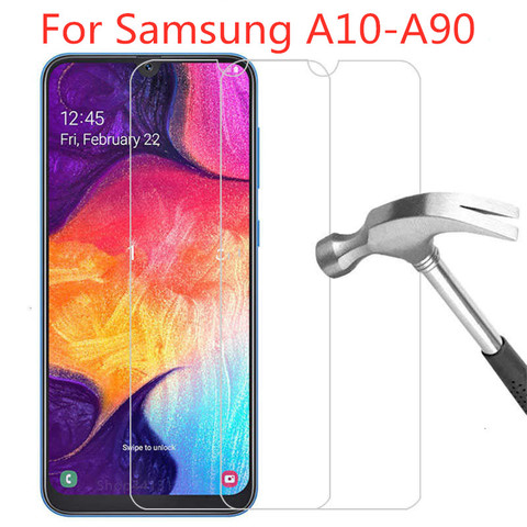 Protector de pantalla de vidrio templado para samsung galaxy, protector de vidrio templado para Samsung galaxy a10, a20, a30, a40, a50, a60, a70, a80, a90, 2 uds. ► Foto 1/6