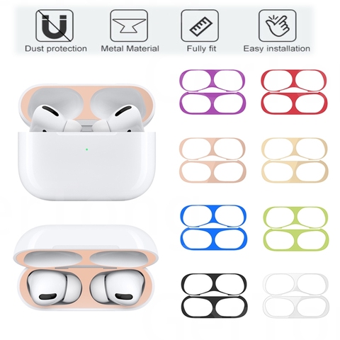 Funda protectora de Metal para Apple Airpods Pro, funda protectora de polvo para auriculares Airpods 3, caja de carga de auriculares, accesorios ► Foto 1/6