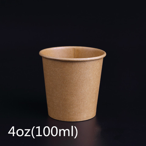 50 unids/pack 100ml Mini Kraft de la taza de papel desechable pequeño taza de té y café tazas de papel ► Foto 1/4