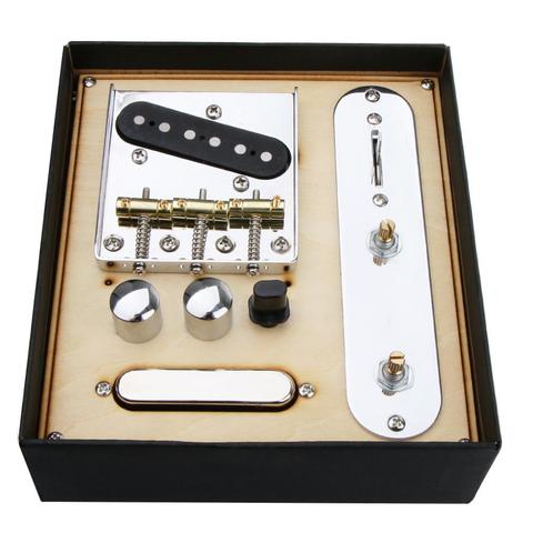 Cuello de guitarra de 85,5x77x10,5mm con juego de placas de puente para guitarra eléctrica Telecaster, oferta de tono perfecto ► Foto 1/6