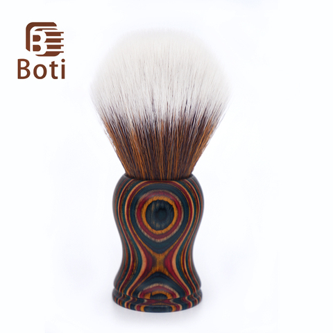 Boti brush-brocha de afeitar para hombre, nueva brocha de afeitar con anilla anual y nudo de pelo sintético, Material de madera hecho a mano ► Foto 1/4