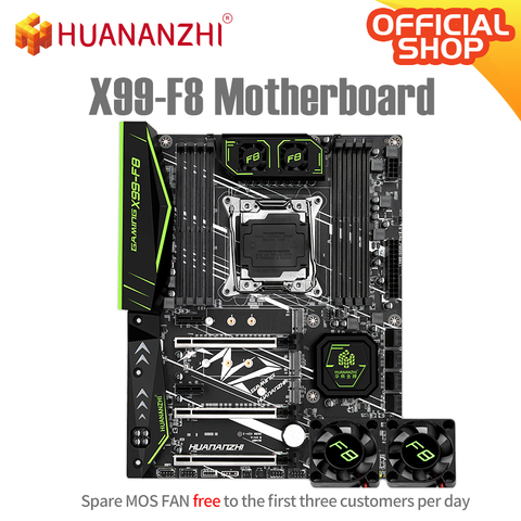 HUANANZHI-Placa base X99 F8 X99 Intel XEON E5 LGA2011-3, todas las series, accesorio DDR4 RECC, con memoria de NON-ECC, NVME USB 3.0, estación de trabajo de servidor ATX ► Foto 1/4