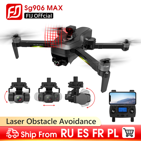 SG906 MAX Drone Beast3 con GPS 4K 5G WIFI de 3 ejes cardán Cámara Dual profesional CES 50X Zoom sin escobillas RC Quadcopter helicóptero Quadcopter RC helicóptero RC ► Foto 1/6