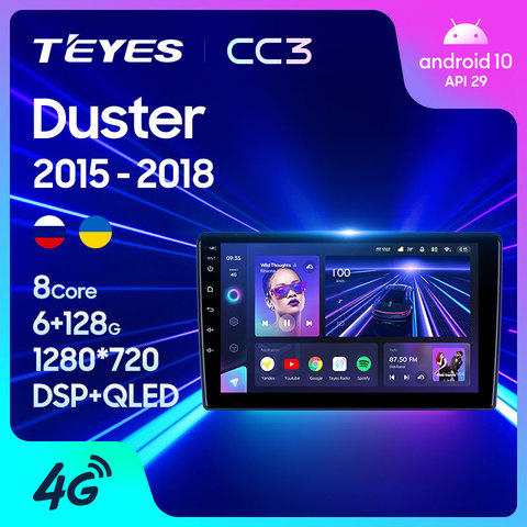 TEYES CC3-reproductor Multimedia de vídeo para coche, Radio, navegador estéreo, Android 10, No 2din, 2 din, DVD, para protector antipolvo para Renault ► Foto 1/6