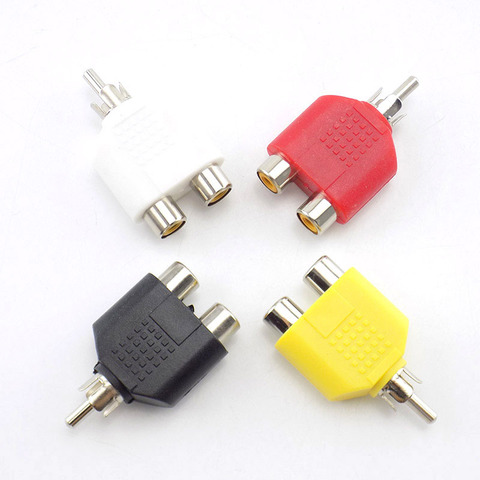 Divisor Y RCA 1 macho a 2 hembra AV Jack RCA Plug Adaptador de Audio Convertidor para vídeo para cámara CCTV SISTEMA DE SEGURIDAD DE Audio H10 ► Foto 1/6