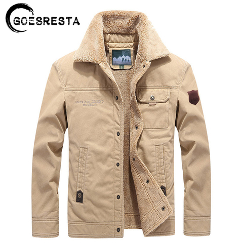 Chaqueta gruesa de invierno para hombre, abrigo de Parkas de alta calidad, rompevientos militar, informal, de lana, talla grande, M-6XL ► Foto 1/6