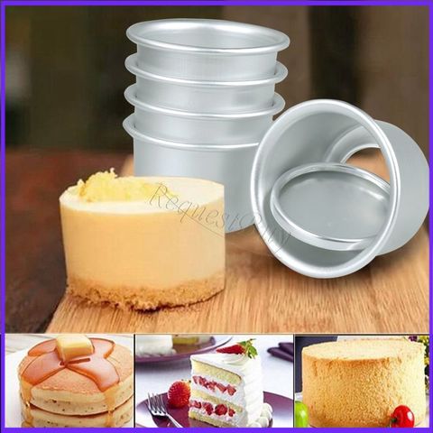 5 uds. Molde de torta extraíble antiadherente redondo DIY pastel muffin moldes para hornear Juego de Herramientas de decoración de pasteles ► Foto 1/6