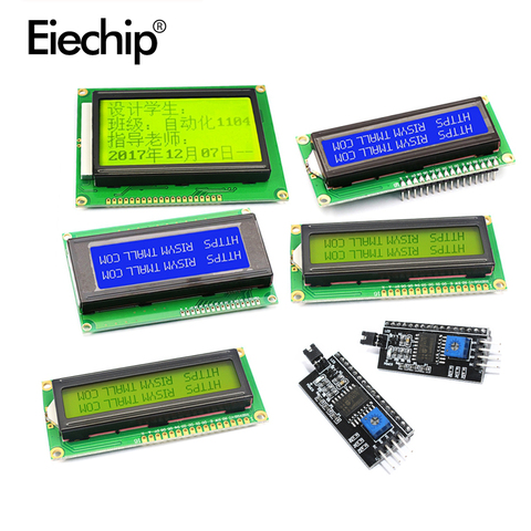 Módulo LCD de pantalla IIC/I2C para arduino,1602A, 2004A, lcd, color azul, verde, luz negra, 5V, MEGA2560, 16x2 ► Foto 1/6