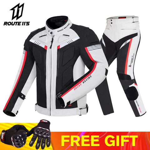 GHOST-chaqueta para moto de carreras, equipo de protección, chaqueta impermeable a prueba de viento, ropa de motociclismo, trajes para motocicleta ► Foto 1/6