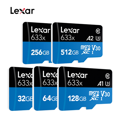 Lexar-tarjeta de memoria microSD 633x, 64GB, 128GB, 256GB, 512GB, MicroSDXC, UHS-I, TF, 32GB, MicroSDHC, Class10, 95MB, para teléfono Gopro ► Foto 1/6