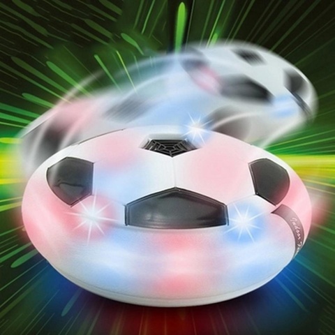 Disco de fútbol de potencia neumática, balón de fútbol suspendido con parachoques de espuma y luces LED, disco de bola deslizante ► Foto 1/6