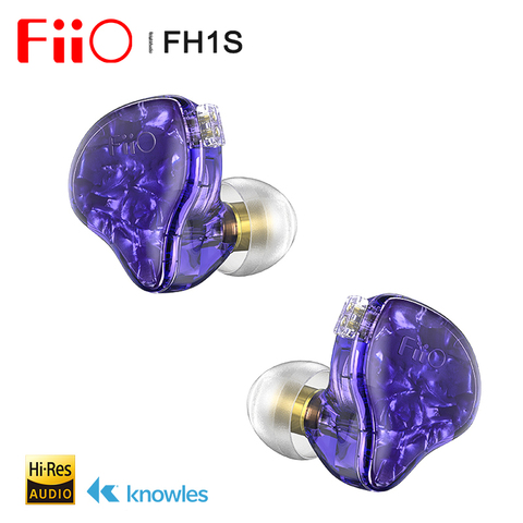 FiiO FH1s Hi-Res 1BA + 1DD (knoples 33518,13.6mm dinámico) auricular intrauditivo IEM con Cable desmontable de 2 pines/0,78mm para Música Popular ► Foto 1/6