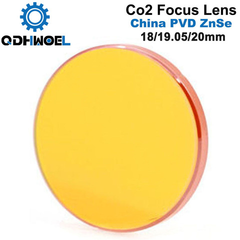 China CO2 ZnSe enfoque de la lente Dia.18 19,05 20 mm FL38.1 50,8, 63,5, 101,6, 127mm 1,5-4 