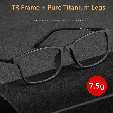 Gafas ultraligeras de titanio puro para hombre y mujer, montura pequeña Retro cómoda para miopía, gafas graduadas con montura 8856 ► Foto 1/6