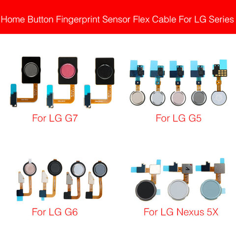 Botón de inicio Sensor de huella digital Cable flexible para LG G5 G6 G7 ThinQ G710 Nexus 5X lector de dedos Sensor táctil cinta flexible repuestos ► Foto 1/6