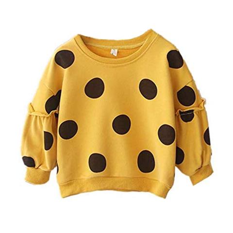 1-5 años otoño bebé niñas camisetas de lunares sudaderas Camiseta de manga larga sudadera primavera lindo niños ropa de bebé ► Foto 1/6