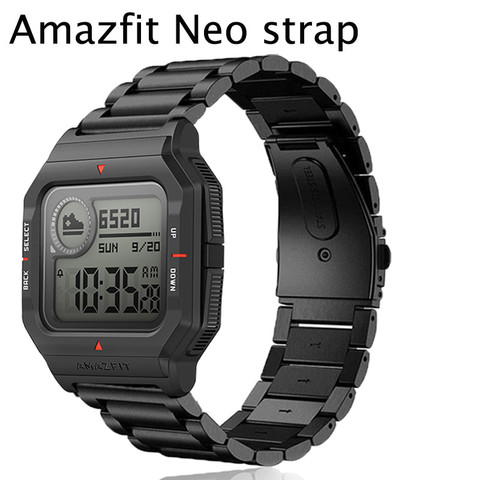 De acero inoxidable pulsera para Amazfit NEO smart watch Correa bandas para Xiaomi Amazfit Neo accesorios de banda ► Foto 1/4