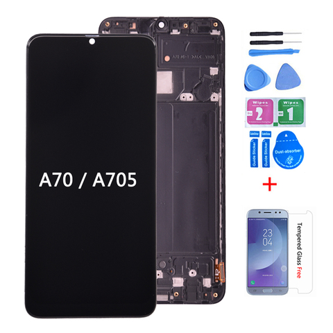 Pantalla LCD para Samsung Galaxy A70, A705/DS, A705F, montaje de digitalizador con pantalla táctil, A705FN, A705GM, A705MN, con marco ► Foto 1/6