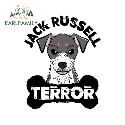 EARLFAMILY 13cm perro Jack Russell Terrier personalidad pegatinas de coche pegatina de moda DIY oclusión cero calcomanías Decoración ► Foto 1/6