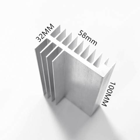 Disipador de calor electrónico, disipador de calor Semiconductor, perfil de aluminio, heatsink58 * 32-100mm, 1 Uds. ► Foto 1/6