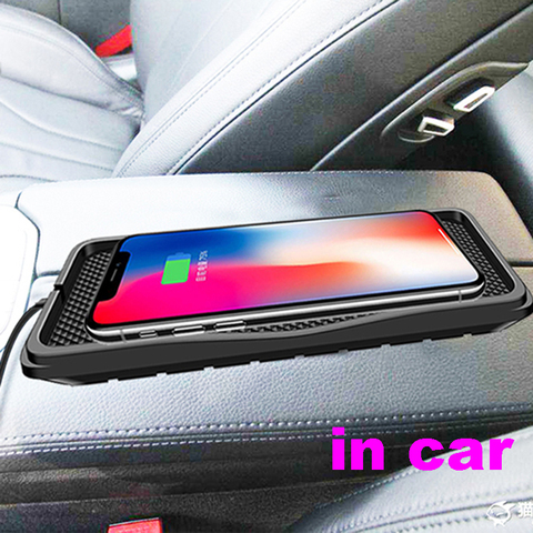 10W QI cargador de coche Universal inalámbrico cargador de coche almohadilla de carga para samsung s9 rápido cargador de teléfono para iPhone X 8plus XR 11 pro ► Foto 1/6