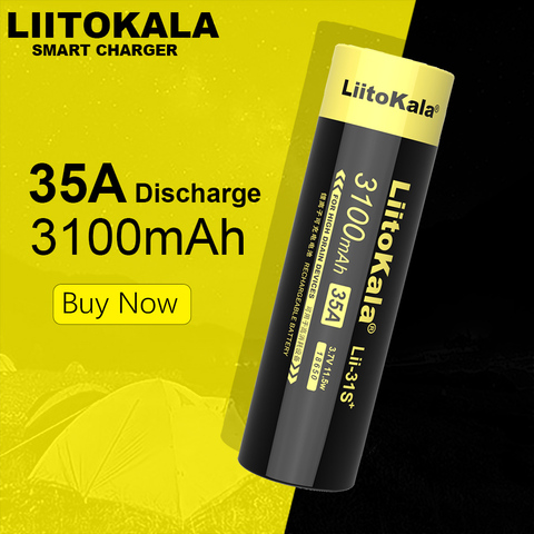 20 piezas LiitoKala Lii-31S 18650 3,7 V 3100mA 35A de batería de iones de litio para linterna LED/taladro eléctrico/coche de juguete ► Foto 1/4