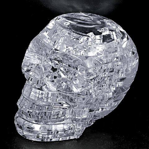 Rompecabezas de cristal 3D de 49 piezas para niños y adultos, juguete de ensamblaje de modelo regalo, esqueleto de Calavera, rompecabezas 3d, juguete educativo ► Foto 1/6