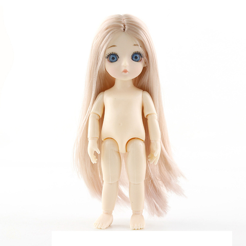 Muñecas articuladas móviles para niñas, juguete de 13 muñecos articulados de 16cm BJD, Cuerpo desnudo desnuda ► Foto 1/6