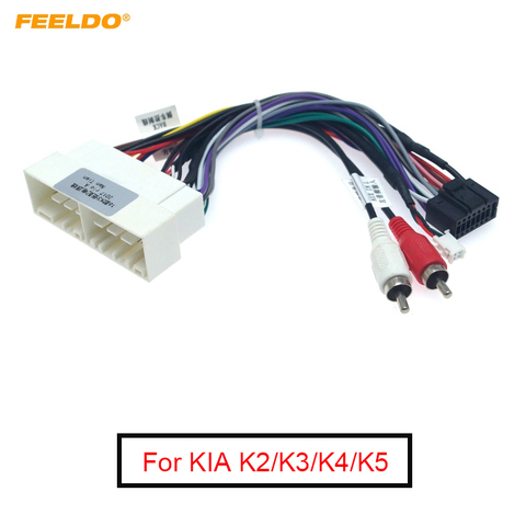 FEELDO-Adaptador de Radio Navi para coche, arnés de cableado de 16 pines para KIA K2/K3/K4/K5 Verna, potencia de Audio, enchufe de cable Calbe y play # FD2159 ► Foto 1/6