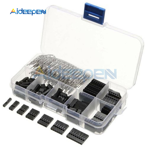 310 unids/set 2,54mm macho + hembra Dupont de alambre de puente de Cable de línea de 1/2/3/4/5/6/8 conector de pines vivienda Kit DIY electrónico ► Foto 1/1