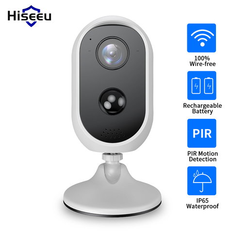 Hiseeu-cámara IP de 1080P con batería WIFI, Audio bidireccional recargable de 2MP, seguridad al aire libre, C30, PIR solar, funciona con Hiseeu, kit inalámbrico ► Foto 1/6