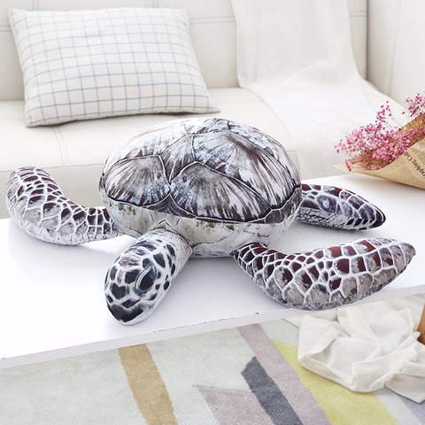 Tortuga de peluche de mar de 20cm para niños, juguetes de tortuga rellena de animales, almohada, cojín, 1 unidad ► Foto 1/6