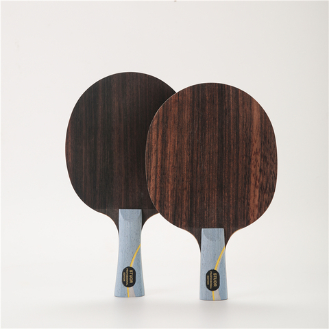 Raqueta de tenis de mesa de estructura de W968-5 5 capas de madera más 2 capas arilato de carbono interno de ping pong murciélagos para raqueta de tenis de mesa ► Foto 1/6