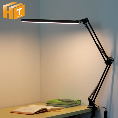 Lámpara de mesa LED plegable alimentada por USB, lámpara de escritorio con 3 atenuaciones, protección ocular, luz de lectura, luz de escritorio de estudio de estudiante Flexible ► Foto 1/6