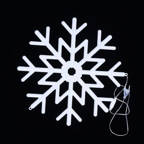 Luz LED navideña con forma de copo de nieve, adornos para árbol de Navidad, lámpara LED para exteriores, impermeable, decoración de Navidad con enchufe europeo, 1 ud. ► Foto 1/6