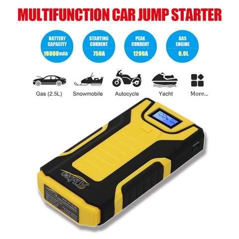 GKFLY, gran capacidad, 12V 600A, dispositivo de arranque multifunción, cargador de coche para coche, batería Booster Buster, Banco de energía ► Foto 1/6