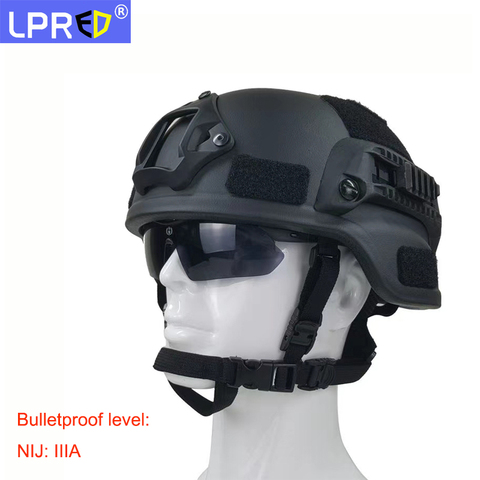 Casco táctico de corte alto antibalas ACH, armadura corporal, núcleo de aramida, casco de seguridad NIJ IIIA MICH FAST 2000B ► Foto 1/6