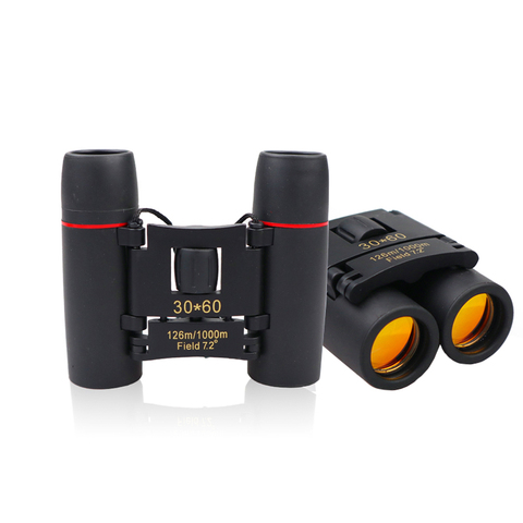 Zoom telescopio 30x60 binoculares plegables con luz baja visión nocturna para la observación de aves al aire libre viajes de caza camping ► Foto 1/6