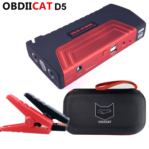 OBDIICAT-arrancador de batería de coche D5, Banco de energía de 10000mah, arranque de emergencia de 12V, potenciador de batería de coche ► Foto 1/6