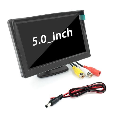 Monitor LCD de 5 pulgadas para coche, 1 unidad, pantalla HD, ventosa, cámara de estacionamiento, cámara de visión trasera para vehículo, respaldo de marcha atrás ► Foto 1/6