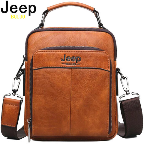 JEEPBULUO nuevo hombre bandolera, bolsas de mensajero de hombro bolso hombres bolso de alta calidad de cuero de bolsa de hombre bolsos de moda ► Foto 1/6