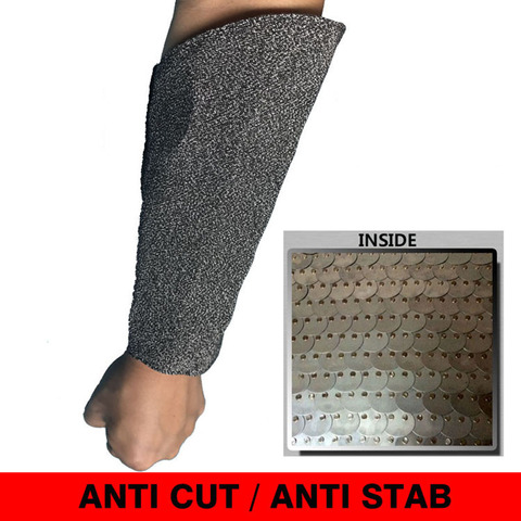 Funda de seguridad anticortes para el antebrazo, protección para la muñeca de acero inoxidable, con armadura de Metal ligera, 1 par ► Foto 1/4