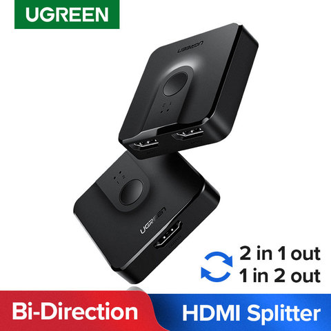 Ugreen compatible con HDMI Splitter 4K Bi-dirección conmutador 1x 2/2x1 Adaptador para PS4/3 caja de TV proyector compatible con HDMI Splitter ► Foto 1/6