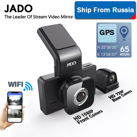 JADO D330 coche DVR Cámara WIFI velocidad N GPS coordenadas 1080P HD Visión Nocturna Dash Cam 24H aparcamiento monitor ► Foto 1/6