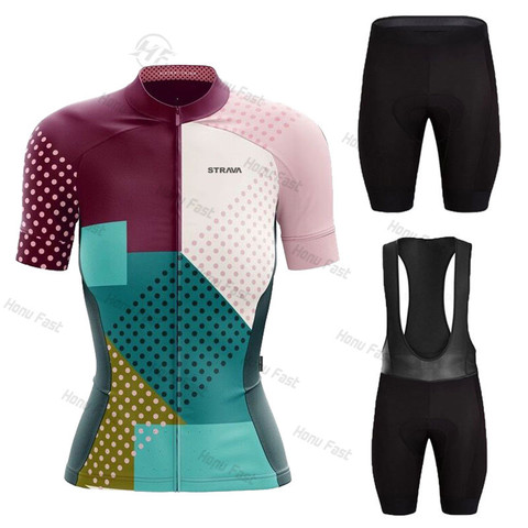 STRAVA-Ropa de Ciclismo transpirable para mujer, Maillot para bicicleta de montaña, verano, 2022 ► Foto 1/6