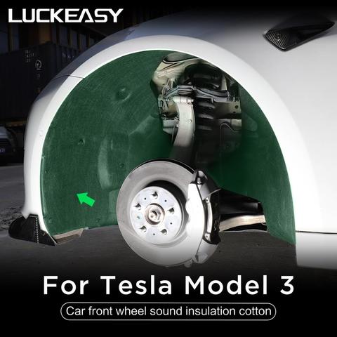 LUCKEASY absorción de choque y reducción de ruido para Tesla modelo 3 2017-2022 de la rueda delantera del coche de reducción de ruido de algodón 2 unids/set ► Foto 1/5