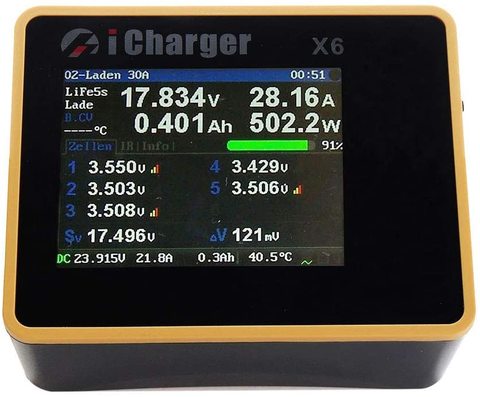 ICharger X6 800W 30A DC pantalla LCD cargador balanceador de batería inteligente descargador para el modelo de Rc ► Foto 1/6